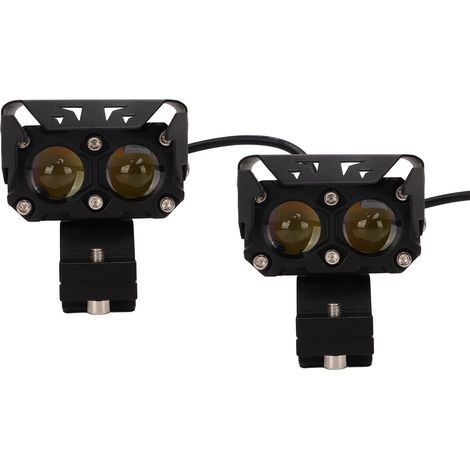 Projecteur LED double lentille bicolore 12-20 V universel pour motos, voitures, SUV et quads (1/5)