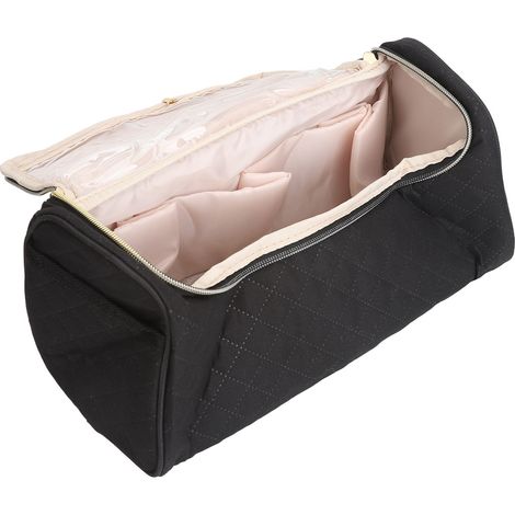 Pochette de rangement pour fer à friser, grand format avec crochet de suspension, étui de voyage à fermeture éclair, organisateur d'accessoires coiffure, capacité spacieuse (1/5)