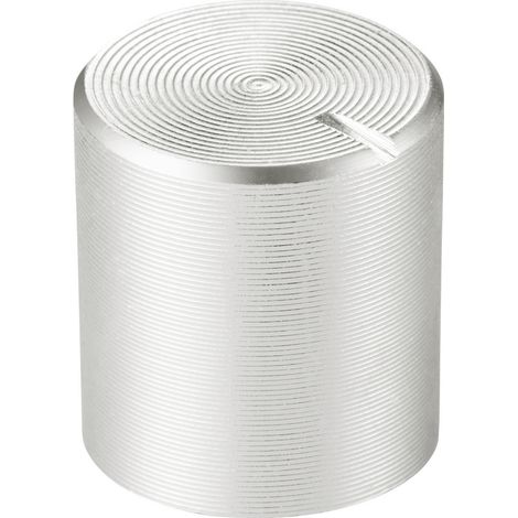 TRU COMPONENTS TC-11613920 Drehknopf mit Knopfmarkierung Silber (Ø x H) 10 mm x 11 mm Aluminium, Pl (1/4)