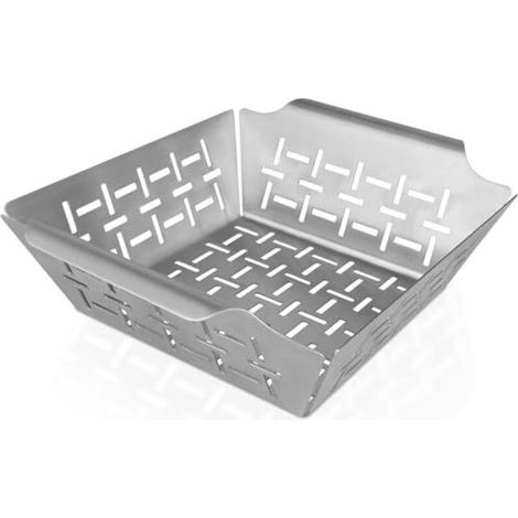 Panier à légumes pour barbecue Weber, panier de rechange pour barbecue Weber, accessoires de barbecue d'extérieur, panier à légumes en acier inoxydable, pour le camping (poisson et viande). (1/5)