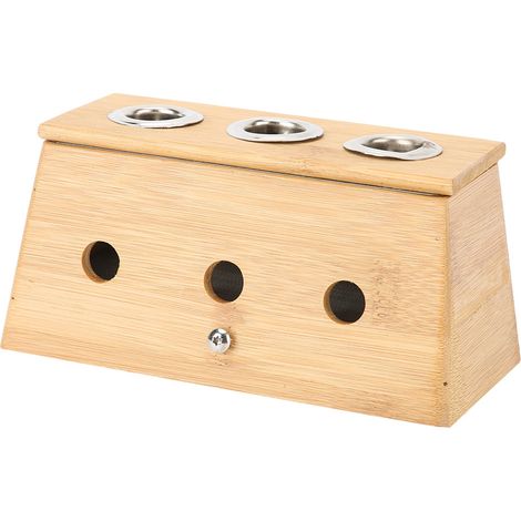 Boîte de moxibustion à trois trous, bâtonnet de moxa pour acupuncture, support à rouleau, boîte de thérapie chauffante (1/5)