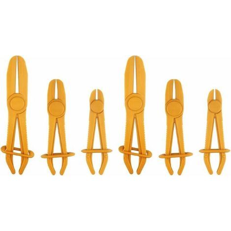 Pince pour colliers de serrage - Pour flexibles de frein, de carburant et la plupart des flexibles, jaune (1/4)