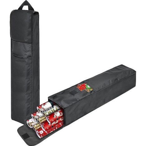 2 teiliger Aufbewahrungsbeutel 75 x 13 cm für Geschenkpapier, Feuerwerkskörper und Geschenkpapier wasserdicht reißfest aus 600D Oxford Gewebe Auf (1/5)
