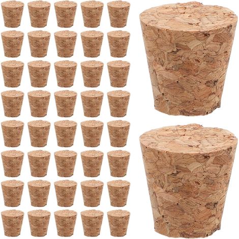 50 bouchons liège, bois, coniques pour bouteilles et bocaux (1/5)
