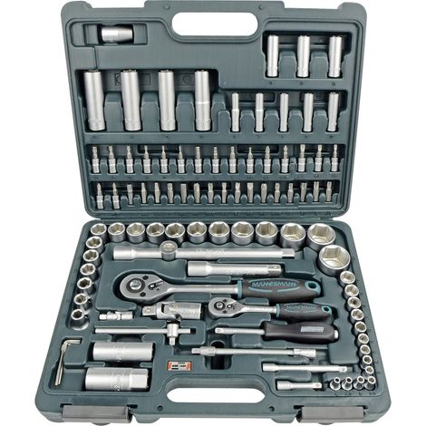 Brüder Mannesmann Steckschlüsselsatz metrisch 1/4" (6.3 mm), 1/2" (12.5 mm) 94teilig M98410 (1/5)
