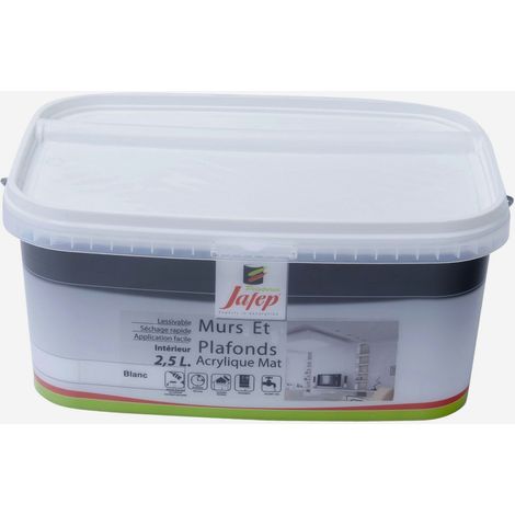Matte weiße Acrylfarbe für Wände und Decken 2,5L Jafep (1/4)