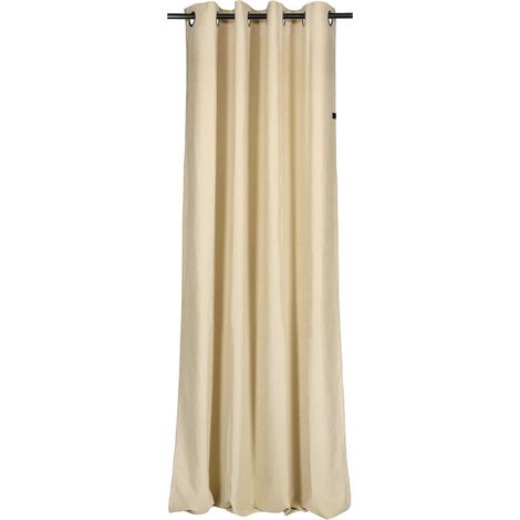 SCHÖNER WOHNEN Blickdichter Ösenvorhang PEACHY - 1 Stück 130x250 cm, Beige
