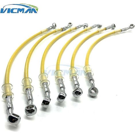 Tuyau d'huile universel pour moto tout-terrain 28-28, en acier tressé renforcé hydraulique, pour câble de frein et d'embrayage, diamètre 400 à 1500 mm - 1300 mm (1/5)