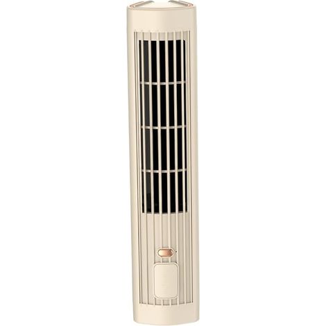 Climatiseur à chargement sans fil, climatiseur personnel de 12 pouces, ventilateur portable 2-en-1, silencieux, trois vitesses, recharge USB, adapté au bureau, à la maison, au dortoir (marron) (1/5)