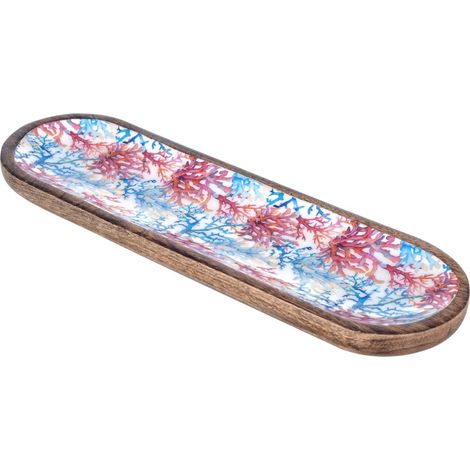 Signes Grimalt Küchengericht  Ovale Tablettkisten und Tabletts Blue 14x46x3cm 25194
