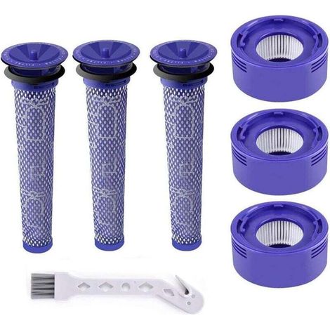 Filtre pour Dyson V7 et V8. . iltres de Rechange aspirateur pour Dyson.Absolute et Animal. 3 Post-filtres HEPA et 3 pré-filtres pour Dyson V7 et V8