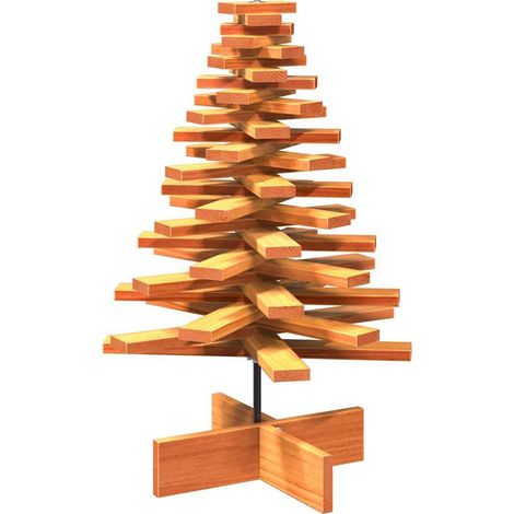 Arbre de Noël Sapin de Noël en bois pour décoration 80 cm bois de pin massif (1/5)