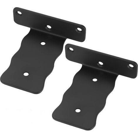 2 Equerres Etagere Noir 100mm (1/5)