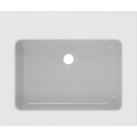 Meuble lavabo IS Extra sans miroir avec vasque en céramique, 610x510x150 mm, blanc