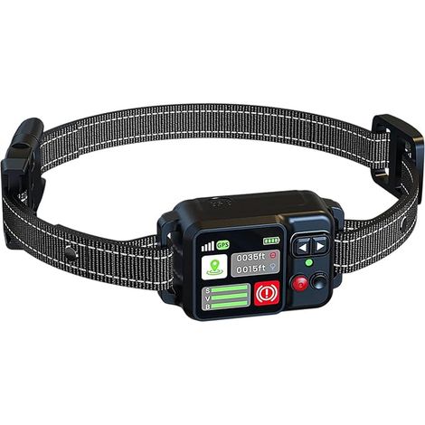 Kabelloses Hundezaunsystem mit GPS-Halsband – Kreisförmige Begrenzung für einen sicheren Außenbereich – Reichweite bis zu 2000 m – Schwarz – 22 x 10 x 5 cm (1/5)