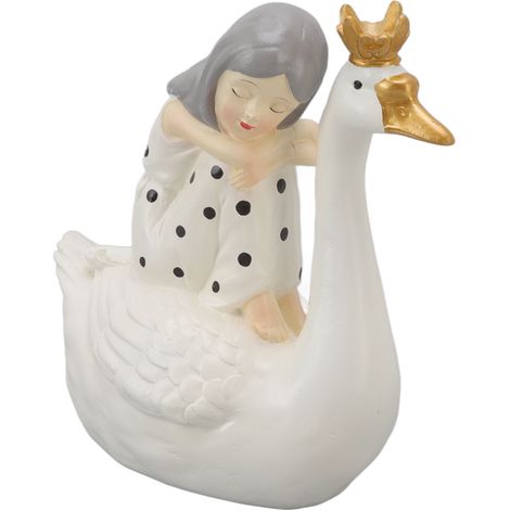 Schwanenmädchen-Ornament aus Kunstharz, exquisite, niedliche und stabile Tischdekoration für Schlafzimmer und Wohnzimmer (1/5)