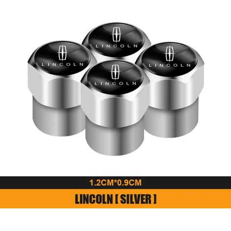 (B Argent) 4 bouchons de valve de pneu de voiture, protections métalliques anti-poussière, compatibles avec Lincoln MKZ MKX Aviator Navigator MKC Continental Corsair MKT Nautilus (1/5)