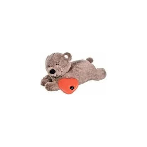 Jouet chien peluche ourse, avec battement cœur chaud, aide comportement chiot YYV (1/5)