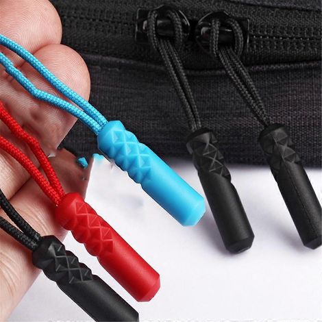 Tirette de fermeture éclair en plastique, tirette en plastique, noire-- (1/5)