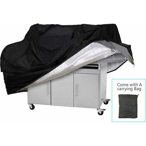 Housse Barbecue, Housse pour Barbecue en Tissu Oxford en polyester enduit d'argent 210D——Cylindrique 4XS (0.14KG) Φ71X56CM (1/4)