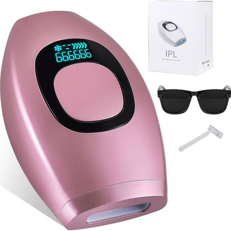 Épilateur Lumière Pulsée de Glace, 2 Modes et 5 Niveaux D'énergie IPL Laser Épilateur, pour femme à Lumière Pulsée pour Femme et Homme, Visage, Corps, Bikini, Aisselles