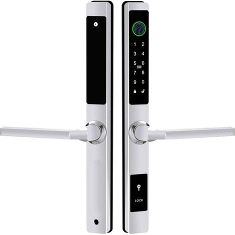 Serrure de Porte Intelligente TTLock APP – Serrure Étanche À Empreintes Digitales, Mot De Passe, Carte, for Porte Coulissante À Traction, Utilisation en Extérieur, avec Mortaise 2585 3085 4085 5085 ( (1/5)