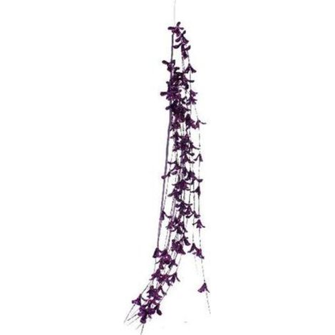 Ramo natalizio decorato - colore viola - decorazione addobbo natale