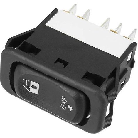 Interrupteur de lève-vitre électrique de voiture, côté conducteur gauche, pour véhicules à conduite à gauche (LHD), noir (1/5)