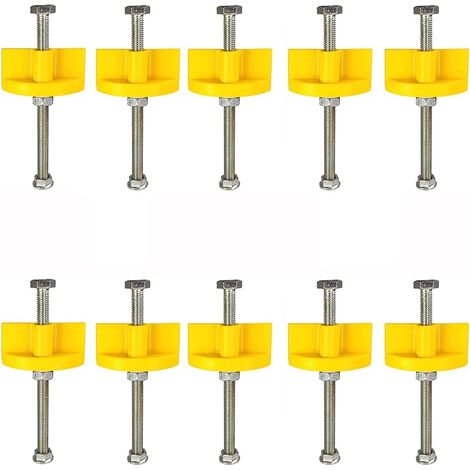 10 kits de nivellement de carrelage mural portables avec outils de levage fixes et réglables en hauteur (1/5)