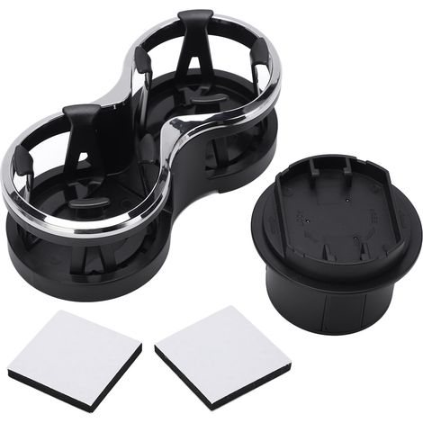 Portabicchieri per auto 2 in 1, portabottiglie, universale nero per scatole di tè al latte, posacenere. (1/4)