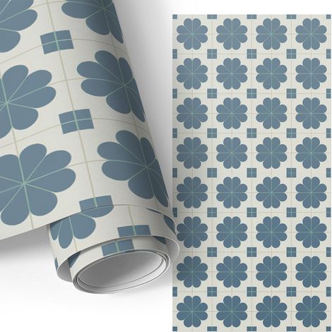 Klebefolie für Möbel - Möbelfolie - Selbstklebefolie - Kleiderschrank - Kommode - Schreibtisch - Blumige Geometrie 50x100 cm