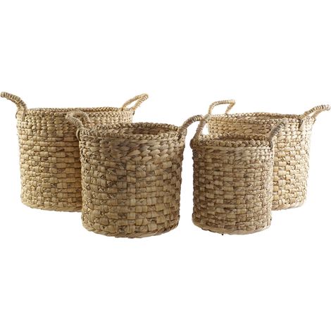 Cesta Set 4 Yute 38X38X41 Natural Marron (1/5)