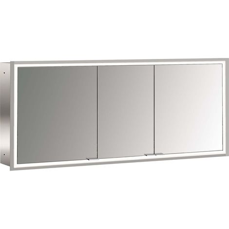 emco prime Armario con espejo iluminado, 1600 mm, 3 puertas,