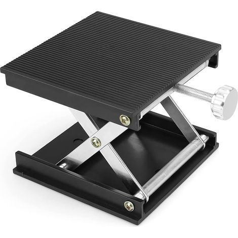 Table Élévatrice Mobile, 90 x 90 mm Table de Levage Plate-forme en Alliage D'aluminium, Support de Laboratoire Réglable en Hauteur 25-90 mm, pour Laboratoires, Joints de Carrelage (1/5)