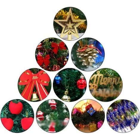 Arbre de Noël décoré - - Mini Sapin 60cm - Couleur aléatoire - PVC - Intérieur (1/2)