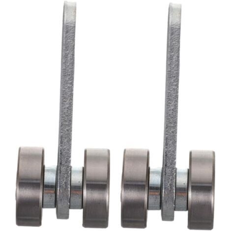 2pcs Sliding Door Roller Double Bearing Hanging Wheel for Cupboard Door Garage Heavy Duty Rail Wheels Fixing Set (1/5)