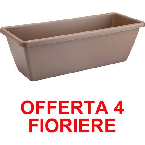 OFFERTA 4 FIORIERA BARCELONA TROUGH 40CM TAUPE ELHO