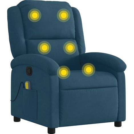 Maison Exclusive - Massagesessel Blau Samt
