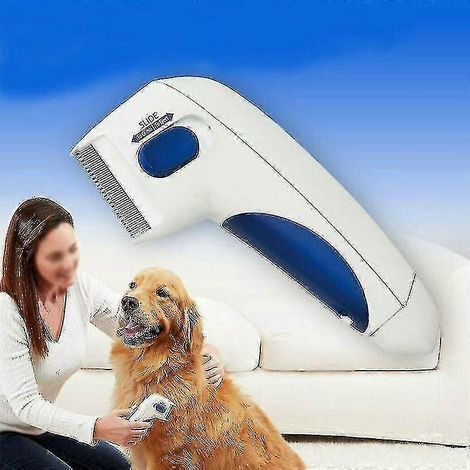 Peigne électrique anti-puces pour chats et chiens, outil de toilettage pour animaux de compagnie, élimination automatique des poux, brosse électrique pour animaux de compagnie (1/5)
