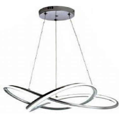 TRADE SHOP - Lampadario Led Moderno Intrecciato Sospensione 60 W Luce 4000k 6500k 3000k A50 - -Bianco Caldo -