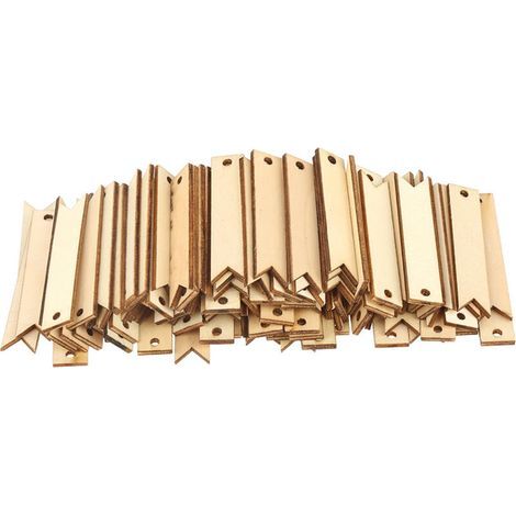 100 étiquettes en bois naturel pour décoration murale, mariage, fête, DIY et loisirs créatifs
