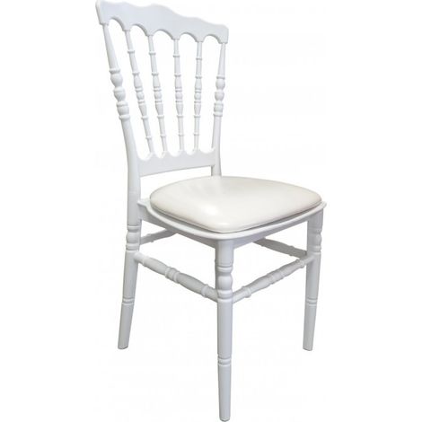 Chaise Napoléon Budget XL polypropylène blanche - lot de 9 - Prodirest (1/2)