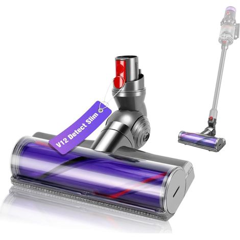 Cabezal de cepillo compatible con Dyson V12 Detect Slim, Cabezal de limpieza compatible con Dyson V12, Adecuado para alfombras, pisos de madera, baldosas.