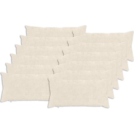 Housse de coussin 12 pc HEERLEN Blanc 40 x 80 cm vidaXL (1/5)