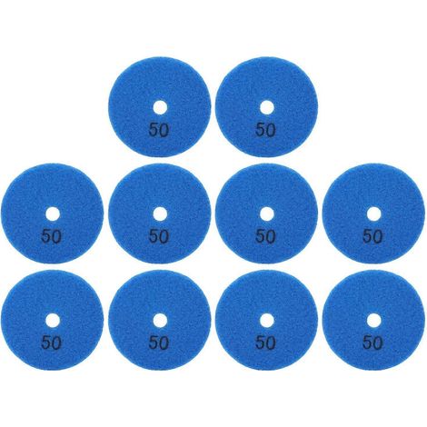 10 Stück 3-Zoll-Schleifscheiben/Polierpads aus Diamant für Marmor, Beton und Steine, 50 Mesh