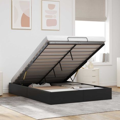 vidaXL Letto ottomano Nero 153 x 203 cm Similpelle (1/5)