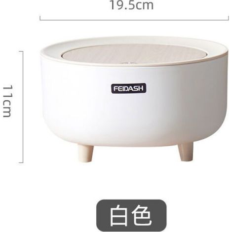 Poubelle de table avec couvercle en aspect bois - Mini poubelle de table avec systme dencliquetage de qualit suprieure - (1/4)