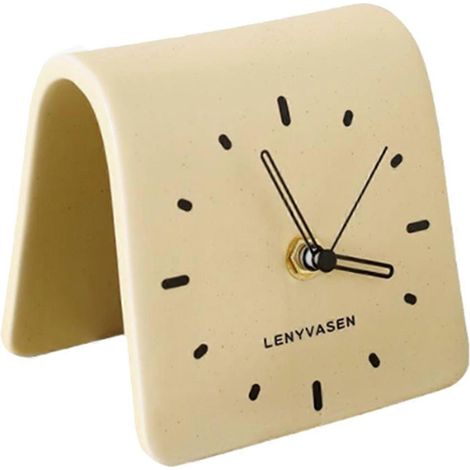 Horloge de bureau en céramique, horloge de bureau minimaliste, décoration intérieure, horloge de chevet silencieuse (1/4)