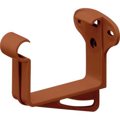 INEFA Stirnbretthalter, Rinnenhalter, kastenförmig Dachrinnenhalter, PVC-U Kunststoff, für Kastenrinnen, Made in Germany - NW83 / 83mm, 1 Stk. Braun