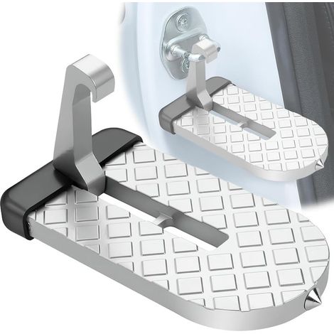 Pédales de Voiture, Marche Pied Voiture, Marche Pied Voiture Acces Toit, Marchepied Pied de Porte de Voiture, Marche Pied pour Porte de Voiture (Argent) (1/5)